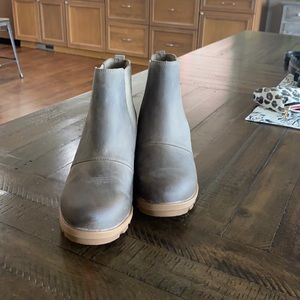 SOREL JOAN OF ARCTIC WEDGE II CHELSEA KHAKI II WOMEN'S 10